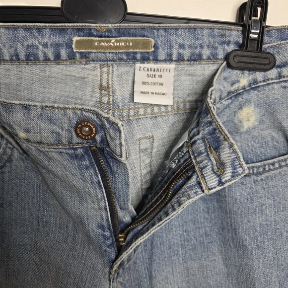 *2 For $30* Z. Cavaricci Blue Straight Leg Vintage Jeans w/ Embroidered Accents - Picture 12 of 14